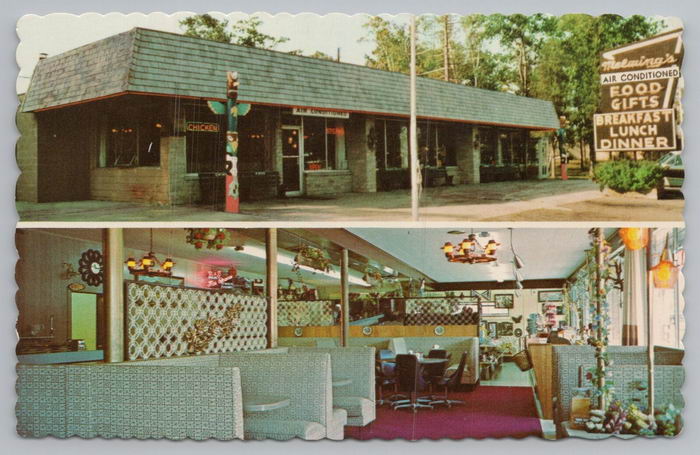 Melwings Restaurant - Old Postcard (newer photo)